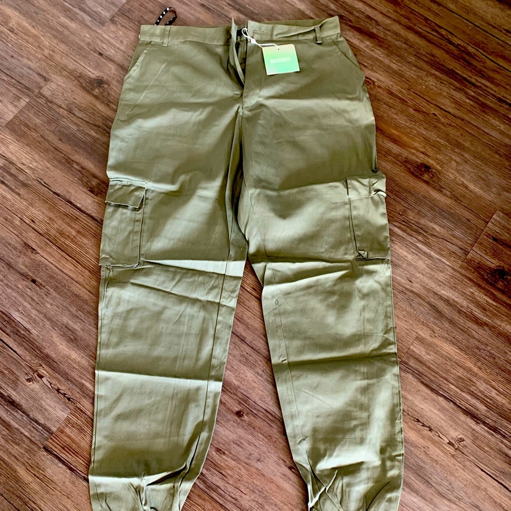 Missguided Olive Green Cargo Pants NWT